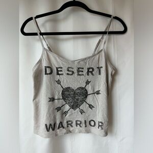 Express | Laced Back Cropped Tank Top | size Small